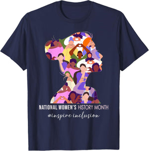 National Women's History Month 2026 T-Shirt - T-Shirt | Navy