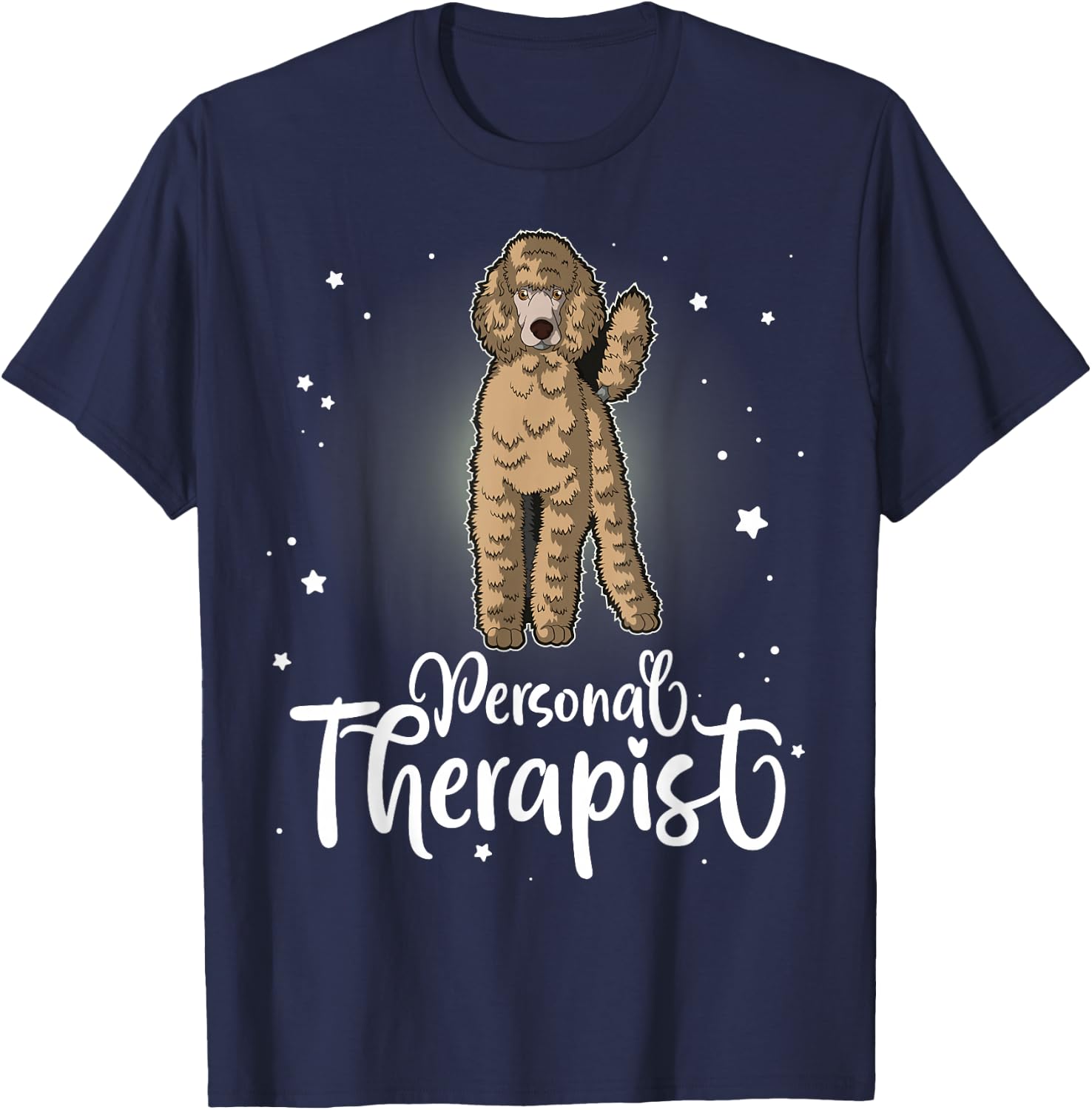 Poodle Standard Miniature & Toy Poodle Dog T-Shirt - T-Shirt | Navy