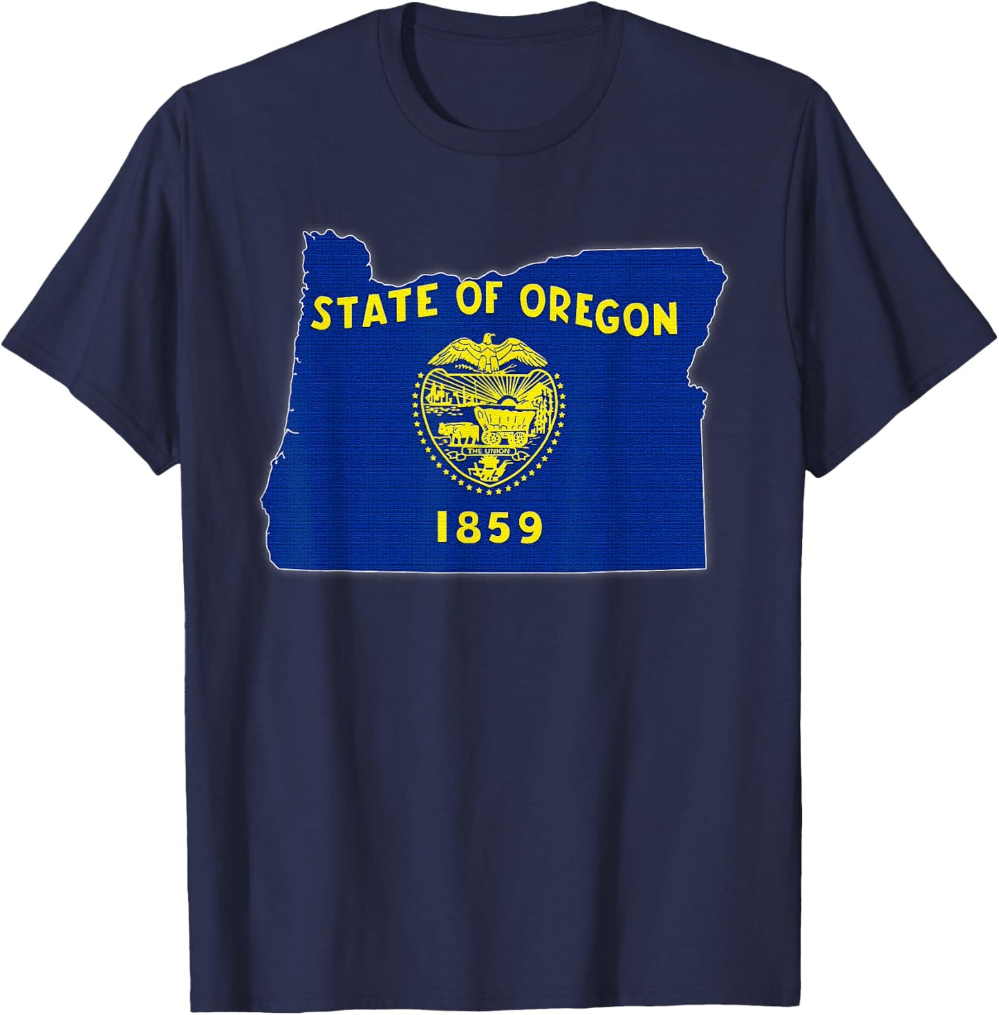 OREGON STATE MAP OREGON OR Flag Roots Men Women Gift T-Shirt - T-Shirt | Navy