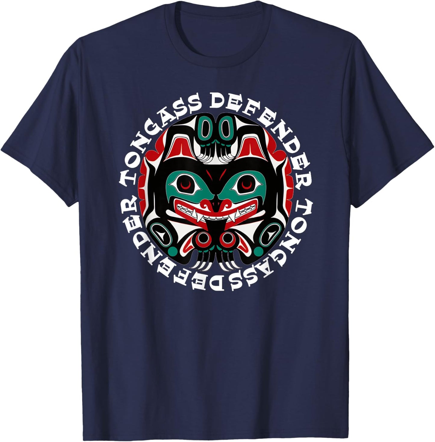 Alaska Tongass National Forest Native American Art Souvenir T-Shirt - T-Shirt | Navy