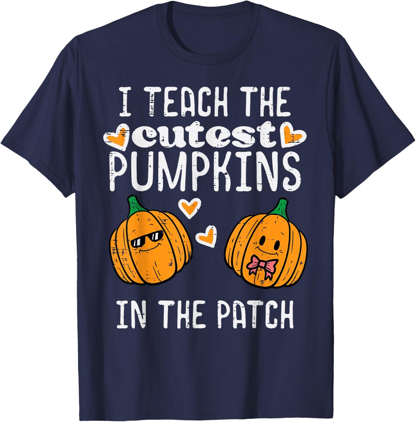 Teach Cutest Pumpkins Patch Halloween Teacher Costume Women T-Shirt - T-Shirt | Navy