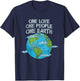 One Love One People Planet Climate Change Earth Day T-Shirt - T-Shirt | Navy