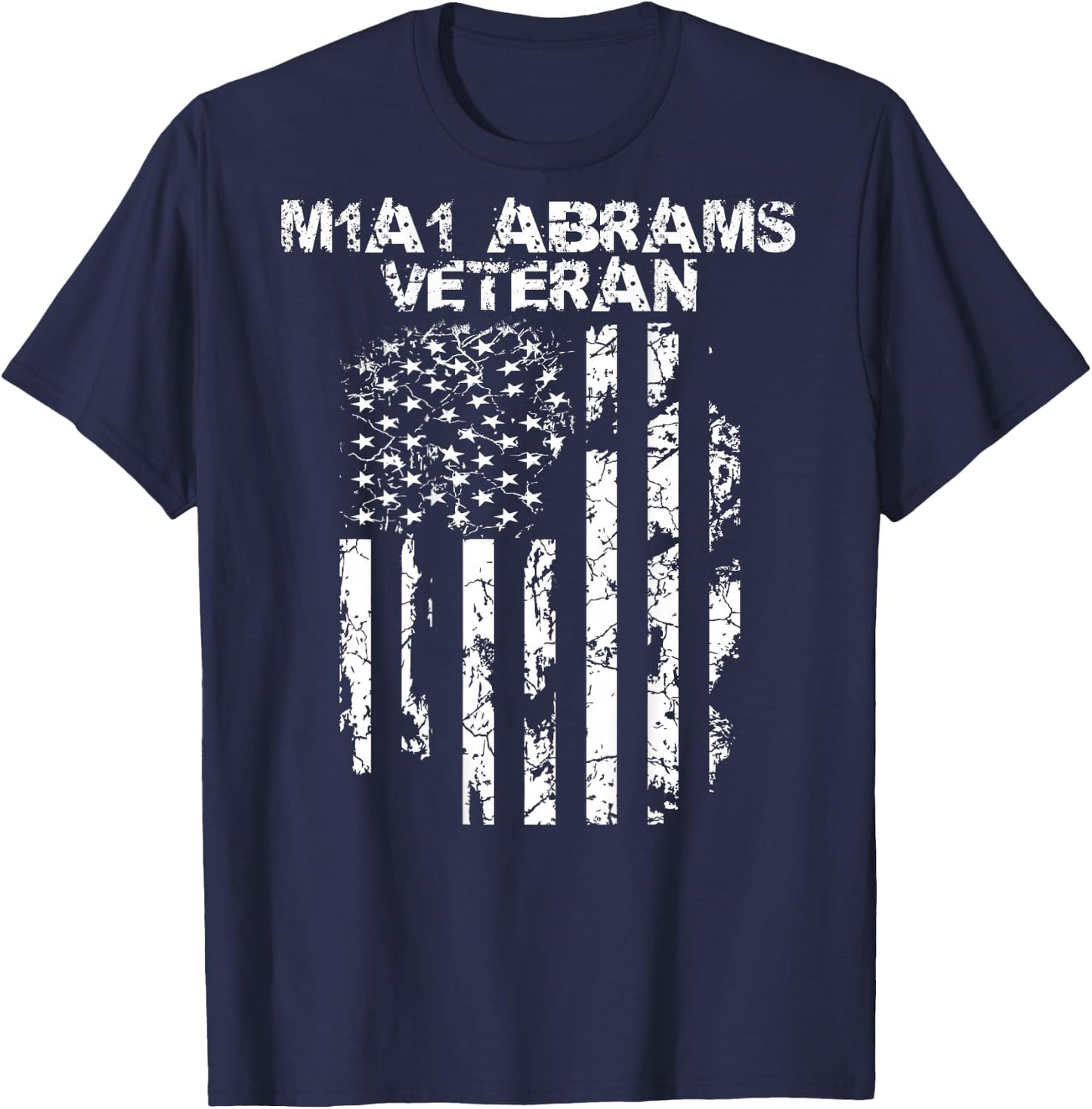 M1A1 Abrams Tank Veteran T-Shirt - T-Shirt | Navy
