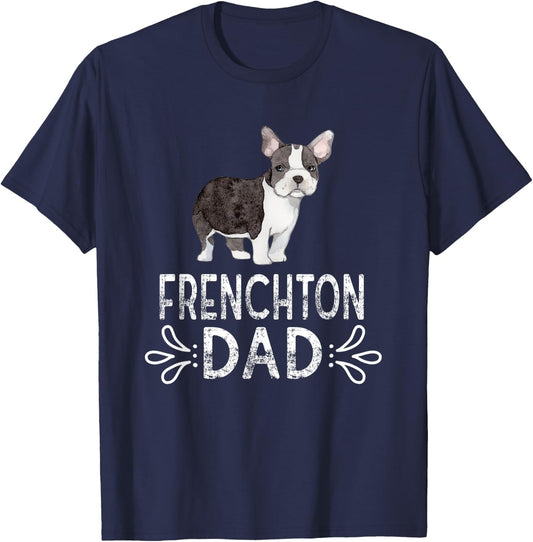 Frenchton Dad Funny Dog Dad Frenchton Daddy Women T-Shirt - T-Shirt | Navy