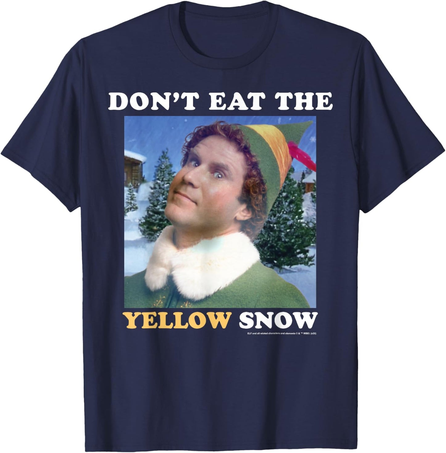 Elf Don't Eat The Yellow Snow T-Shirt - T-Shirt | Navy