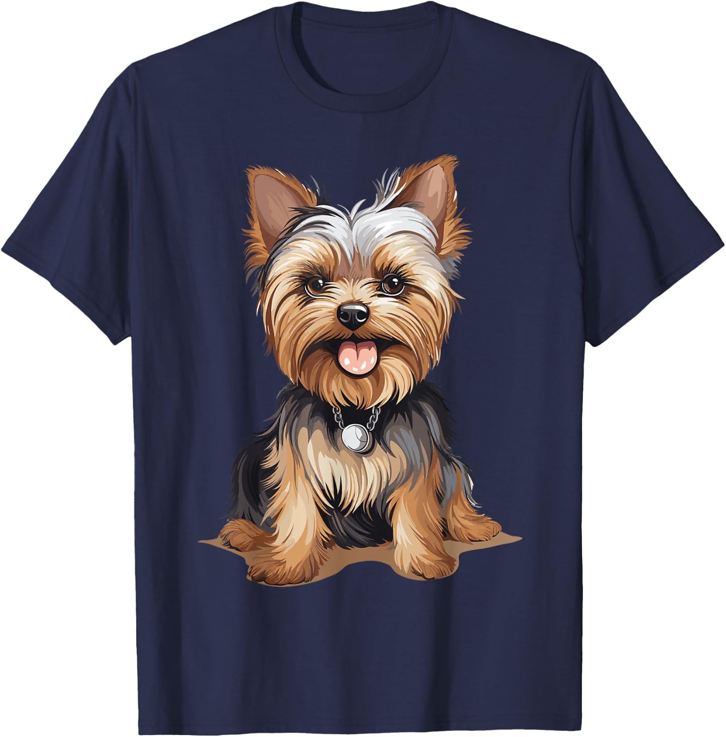 Yorkshire Terrier Yorkie Dog Breed Cute Graphic T-Shirt - T-Shirt | Navy