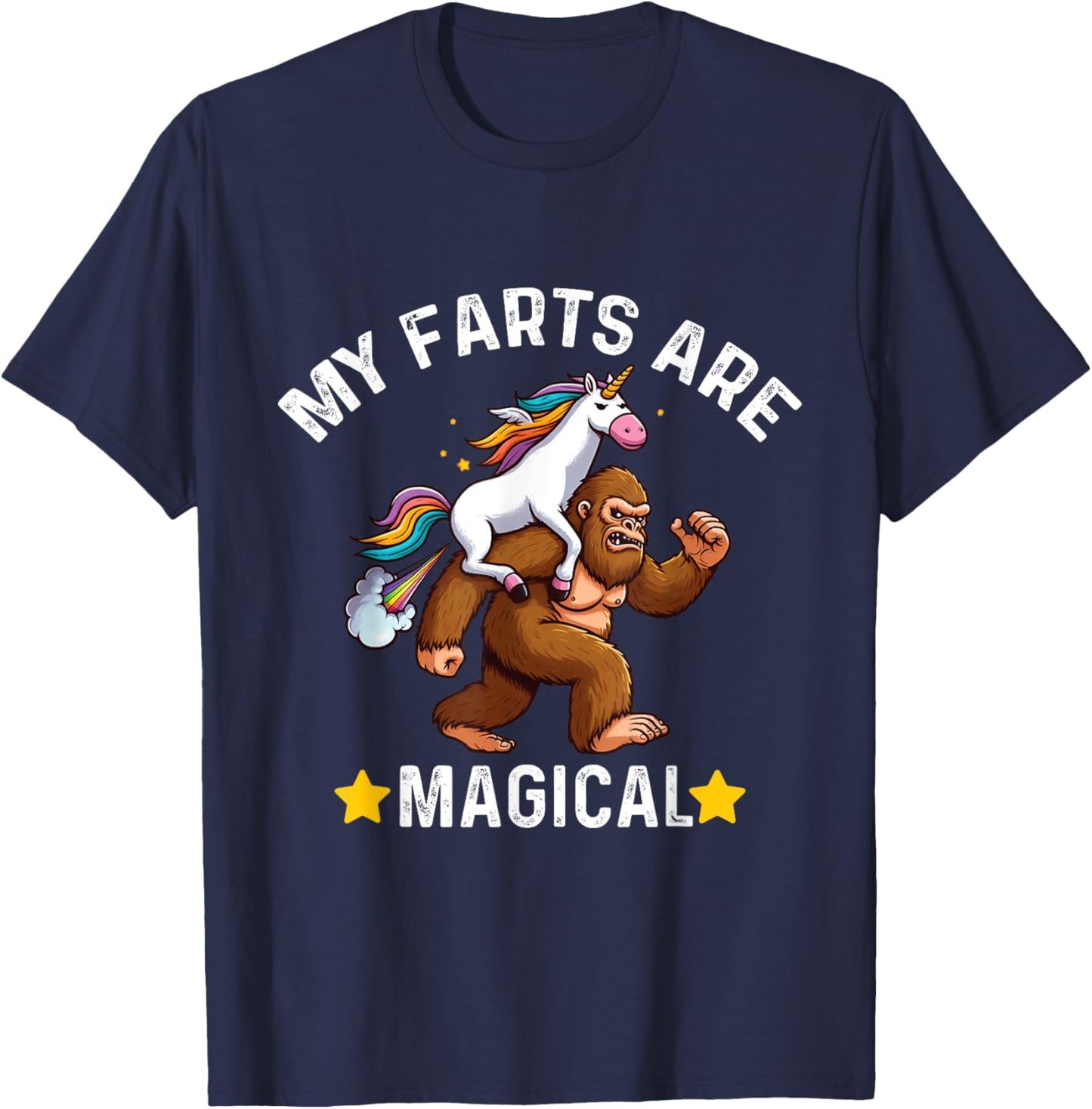 My Farts Are Magical Funny farting Unicorn T-Shirt - T-Shirt | Navy