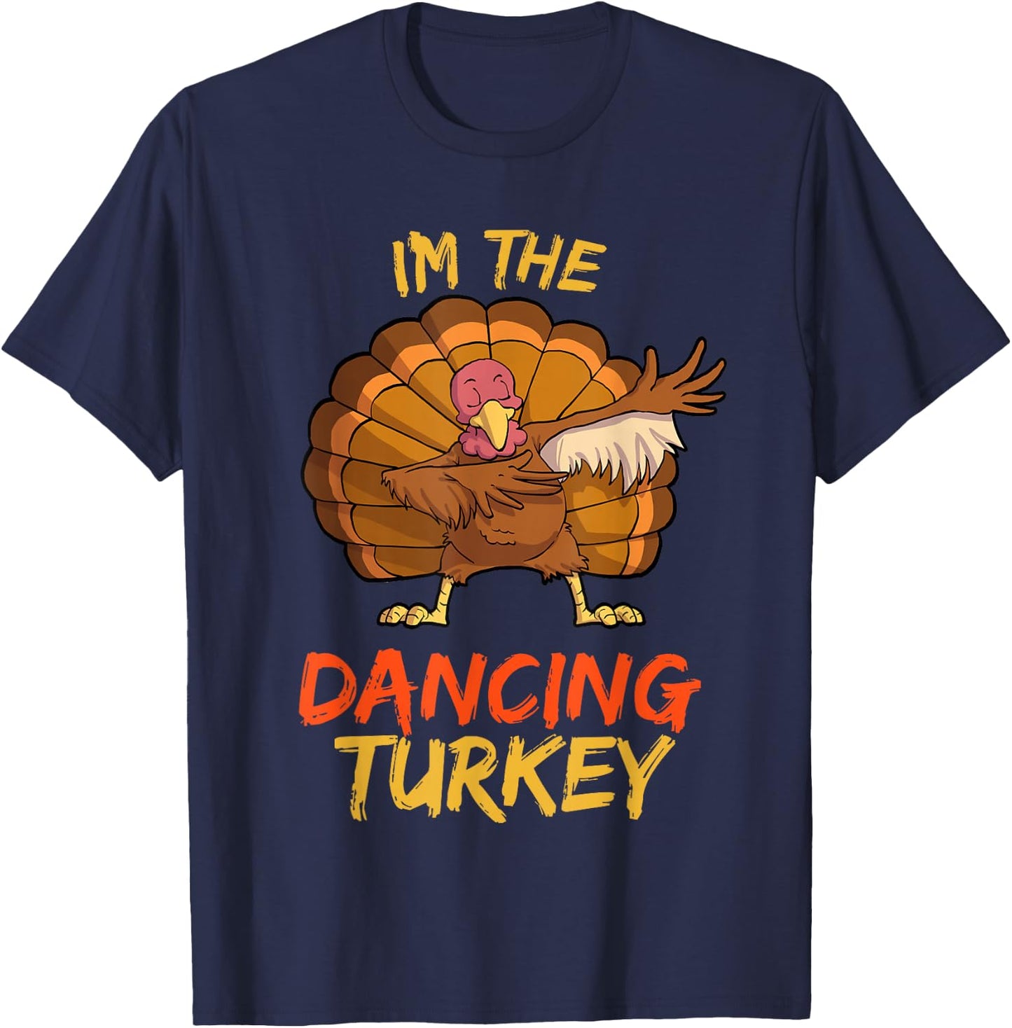 Dancing Turkey Matching Family Group Thanksgiving Party PJ T-Shirt - T-Shirt | Navy