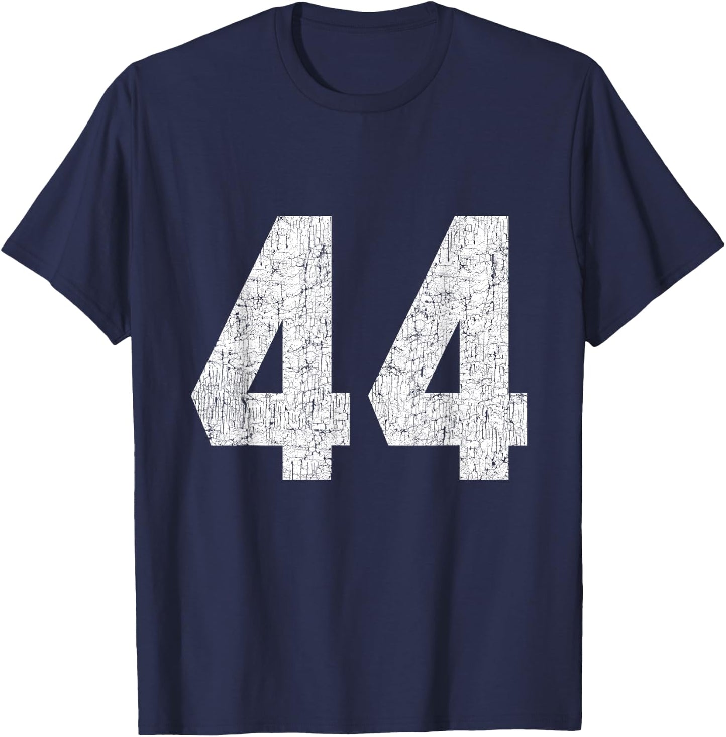 #44 Jersey Uniform Varsity Sports Number, 44th Birthday T-Shirt - T-Shirt | Navy