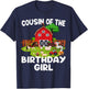 Barnyard Birthday Farm Animals Cousin Birthday Girl T-Shirt - T-Shirt | Navy
