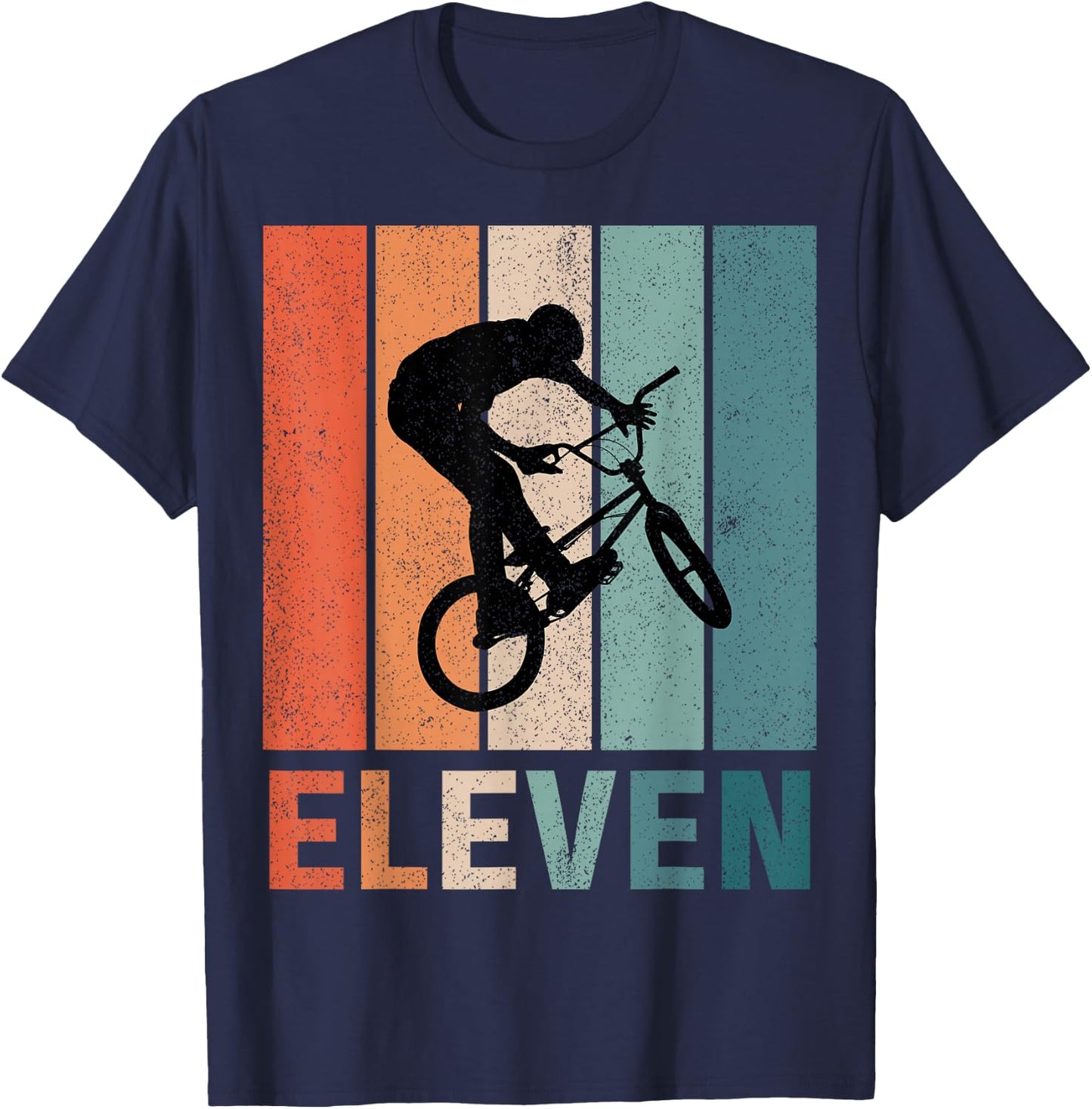 11th Birthday Retro BMX Bicycle Bike Boys Kids 11 Years Old T-Shirt - T-Shirt | Navy