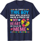 There's This Boy He Calls Me Meme Autism Awareness T-Shirt - T-Shirt | Navy