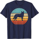 Blue Heeler Australian Cattle Dog Retro Vintage 70s Sunset T-Shirt - T-Shirt | Navy