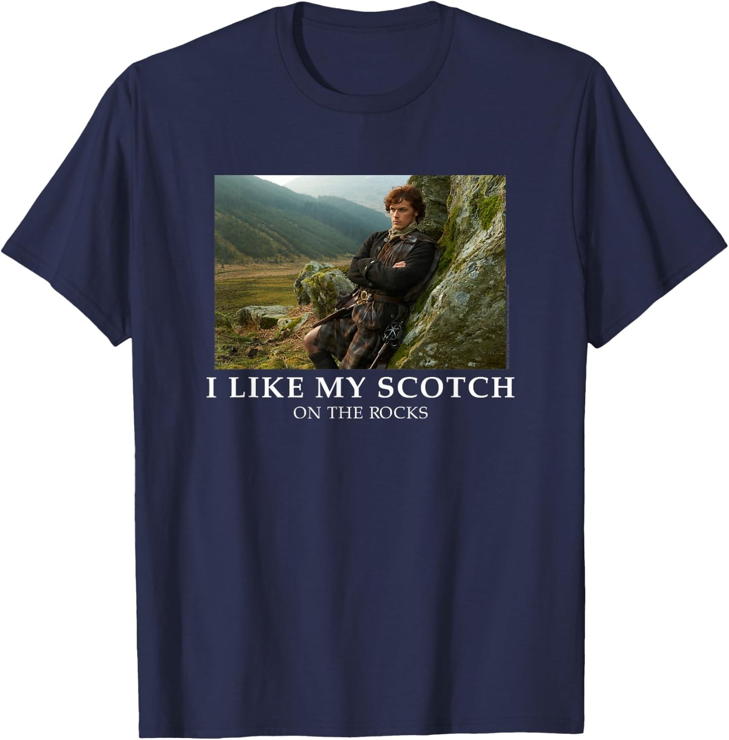 Outlander Scotch on The Rocks T-Shirt - T-Shirt | Navy