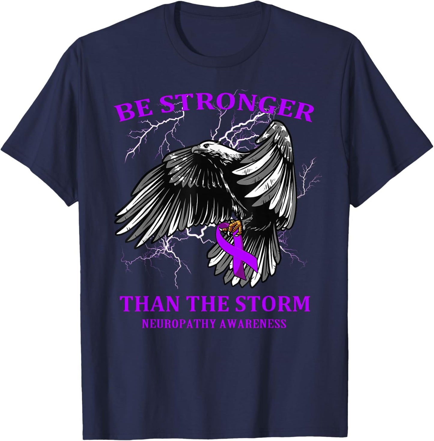 Be Stronger Than The Storm Neuropathy T-Shirt - T-Shirt | Navy