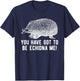 Funny Echidna With Sunglasses Spiny Mammal Pun T-Shirt - T-Shirt | Navy