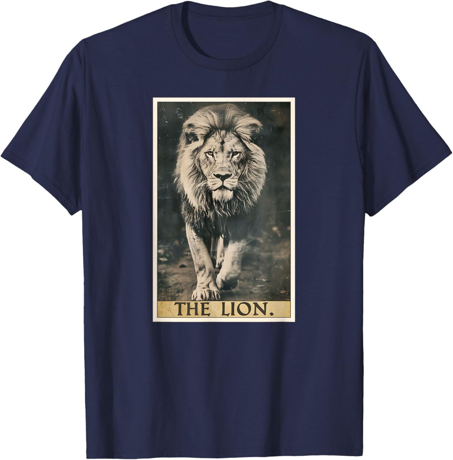 Lions Lion Tarot Card T-Shirt - T-Shirt | Navy