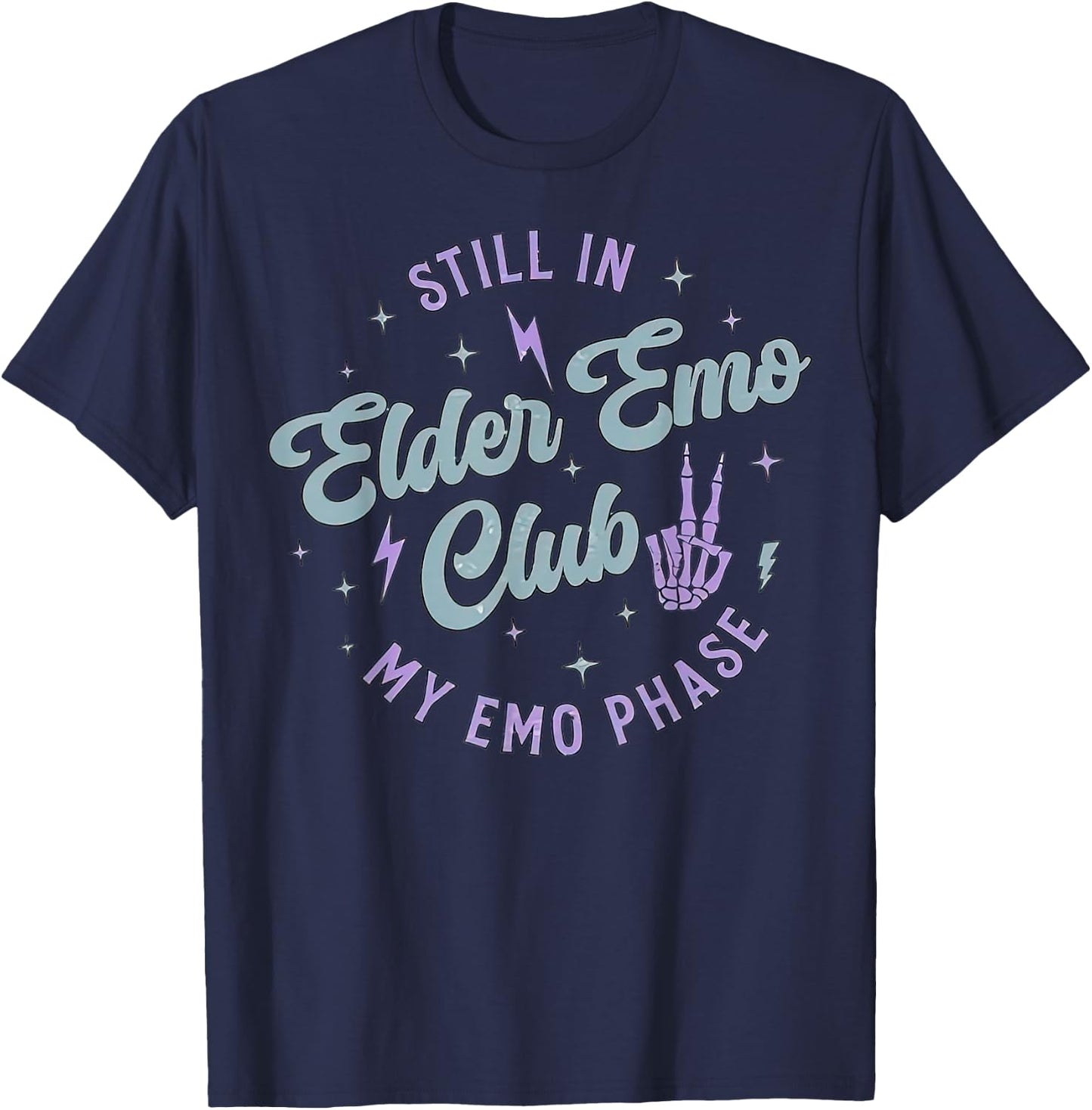 Emo Mom Club It Was Never A Phase T-Shirt - T-Shirt | Navy