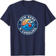 New Bern North Carolina NC Vintage Nautical Waves Design T-Shirt - T-Shirt | Navy