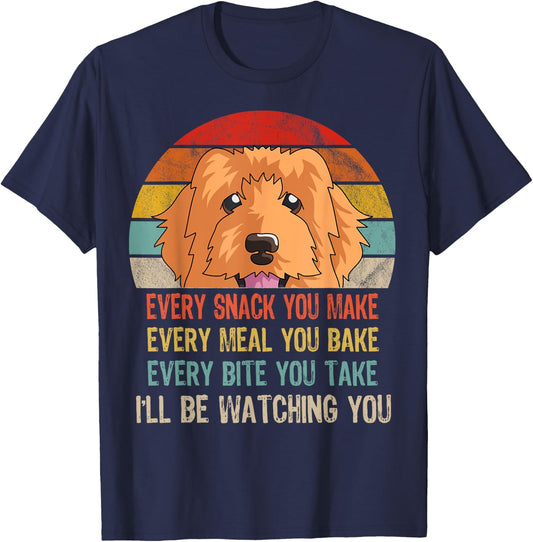 Funny Doodle Retro Every Snack You Make Every Meal You Bake T-Shirt - T-Shirt | Navy
