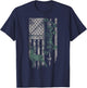 Deer Hunter Bow Vintage Distressed American Flag Patriotic Women Kids Men T-Shirt - T-Shirt | Navy