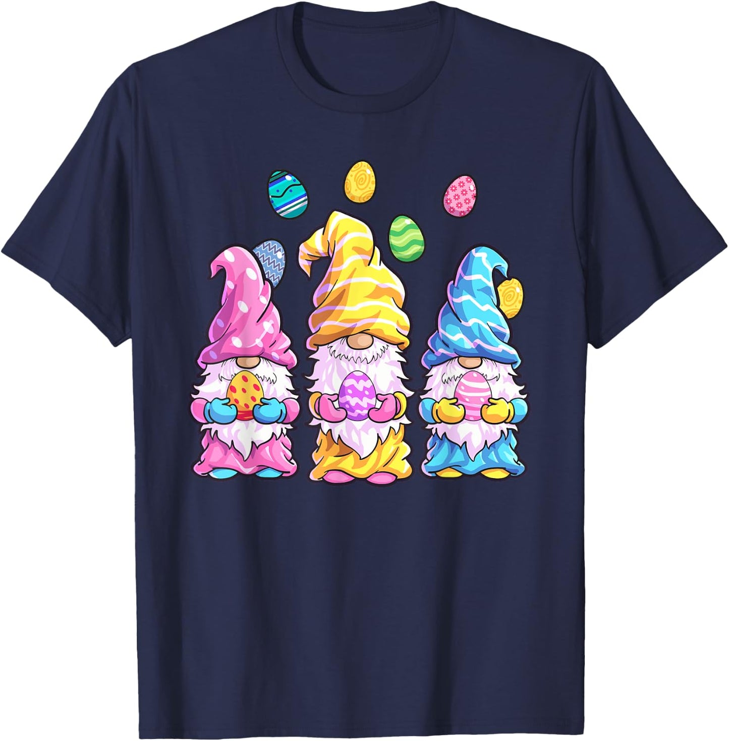 Gnome Easter Shirt Women Easter Outfit Easter Girls T-Shirt - T-Shirt | Navy