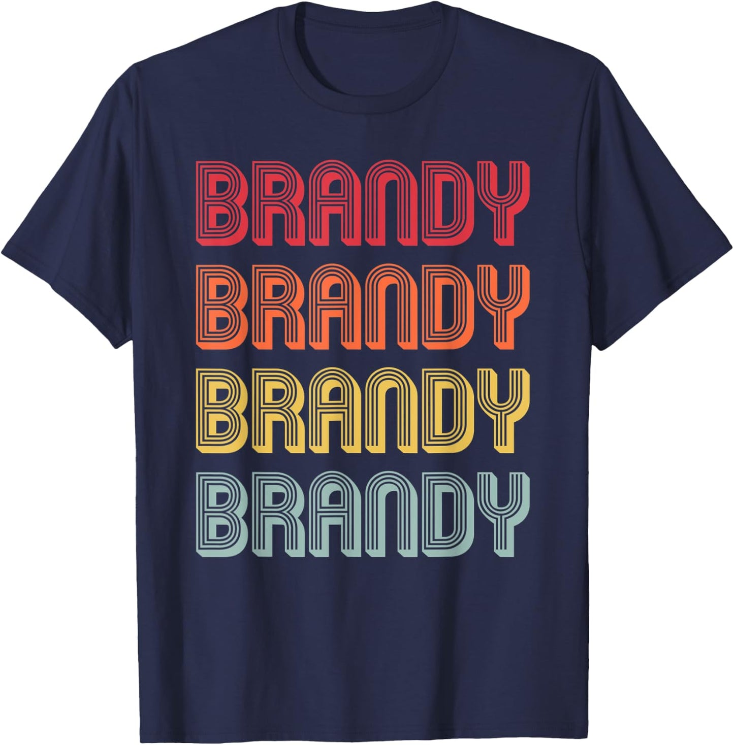 BRANDY Gift Name Personalized Retro Vintage 80s 90s Birthday T-Shirt - T-Shirt | Navy