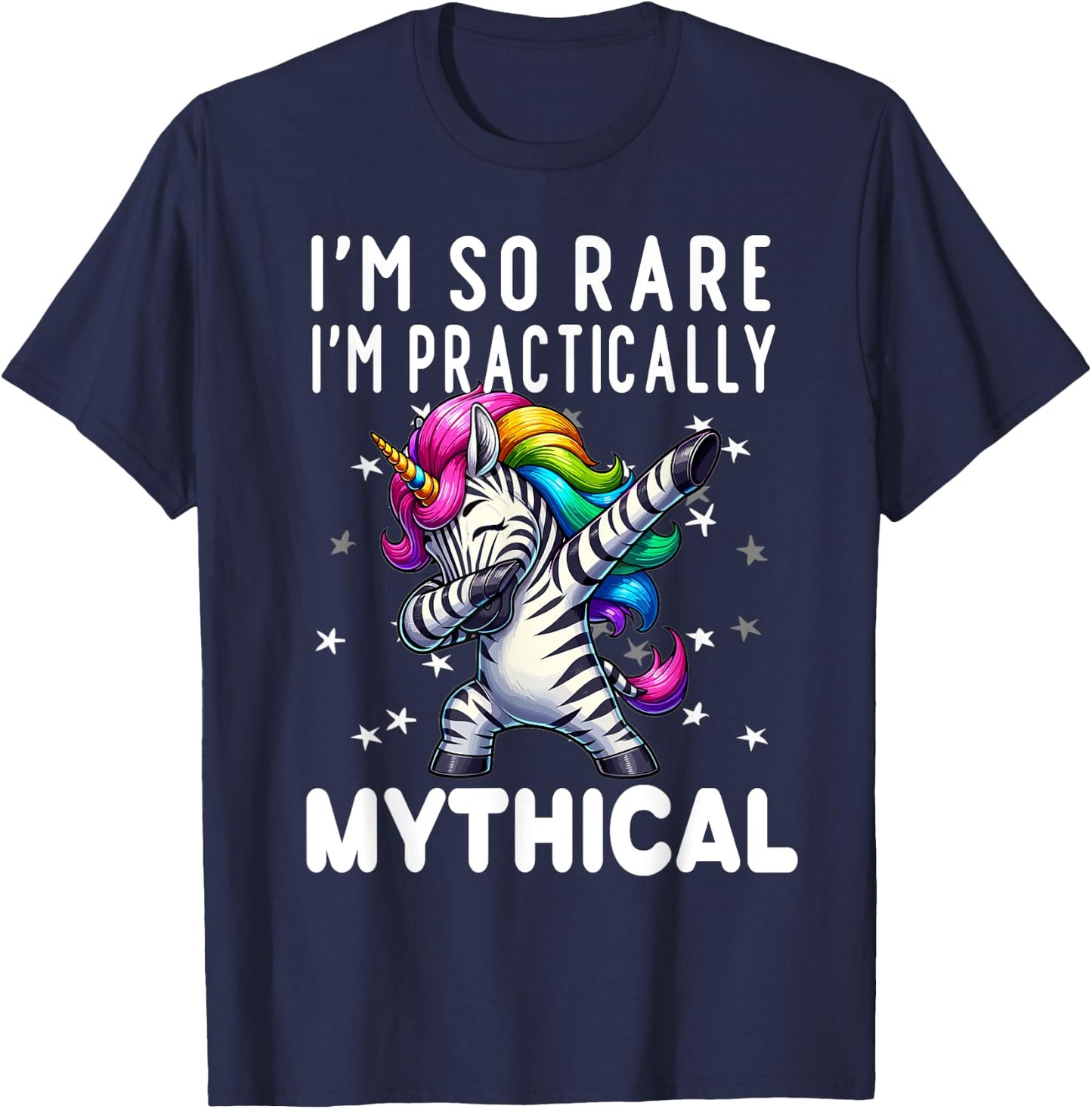 EDS Warrior Zebra Ribbon Awareness Ehlers Danlos Syndrome T-Shirt - T-Shirt | Navy
