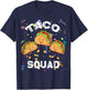 Taco Squad Mexican Party Lover Cinco De Mayo Crew Men Women T-Shirt - T-Shirt | Navy