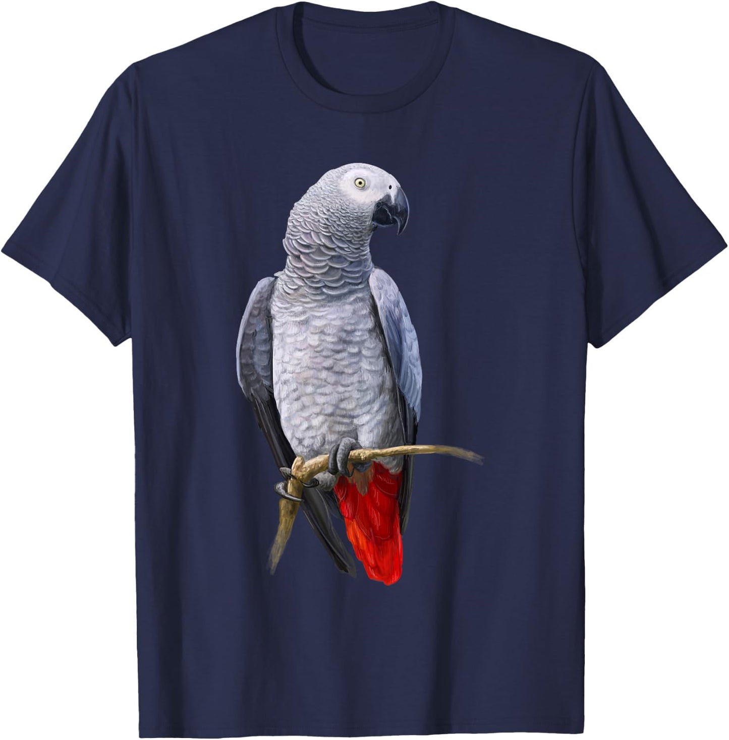 Beautiful African Grey Parrot T-Shirt - T-Shirt | Navy