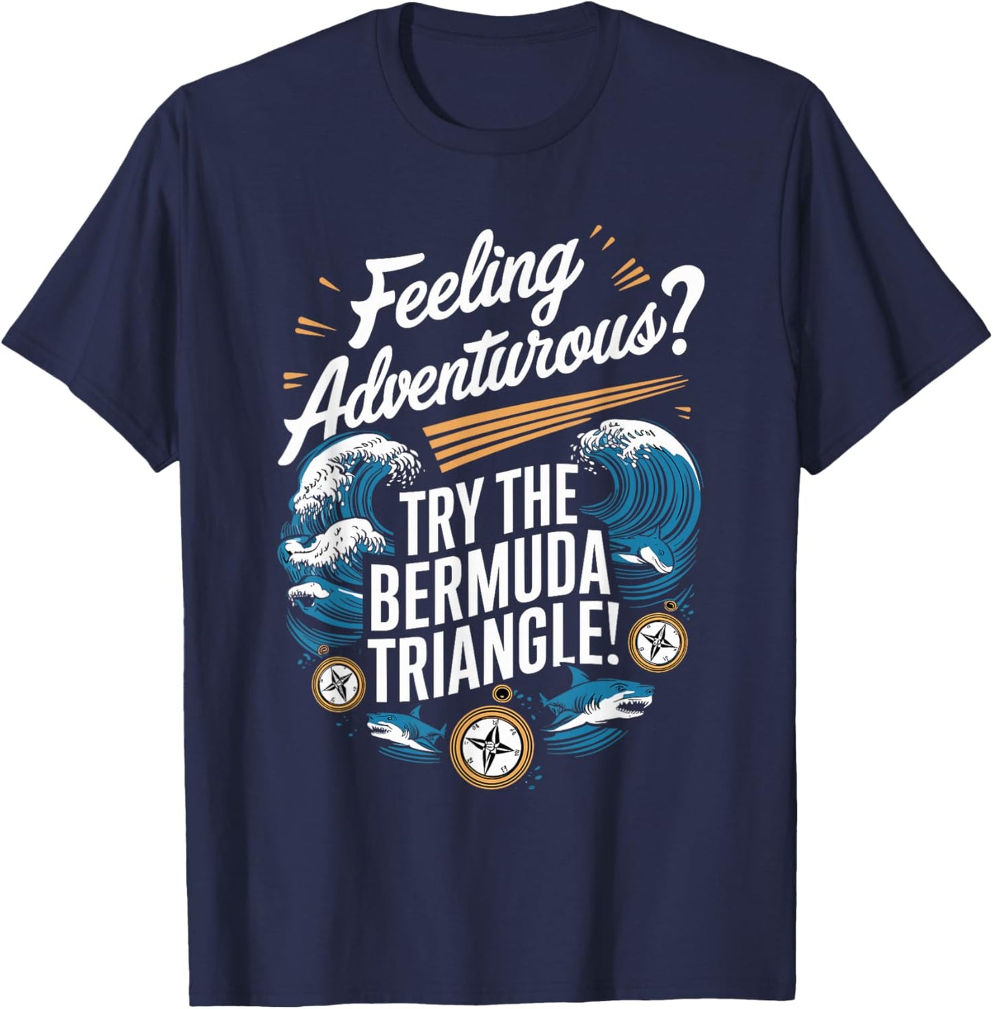Bermuda Triangle Mysterious Disappearances Unexplained T-Shirt - T-Shirt | Navy