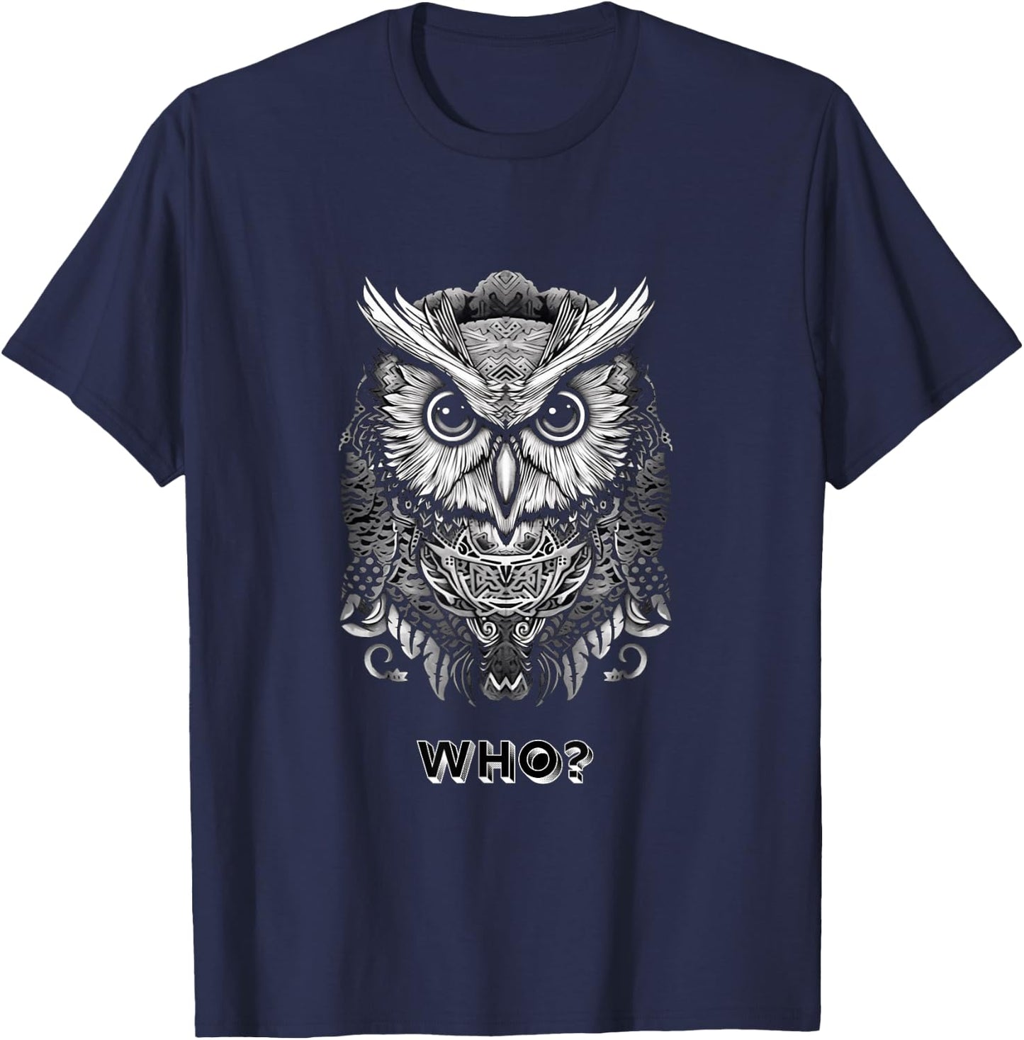 Who? Owl T-Shirt - T-Shirt | Navy