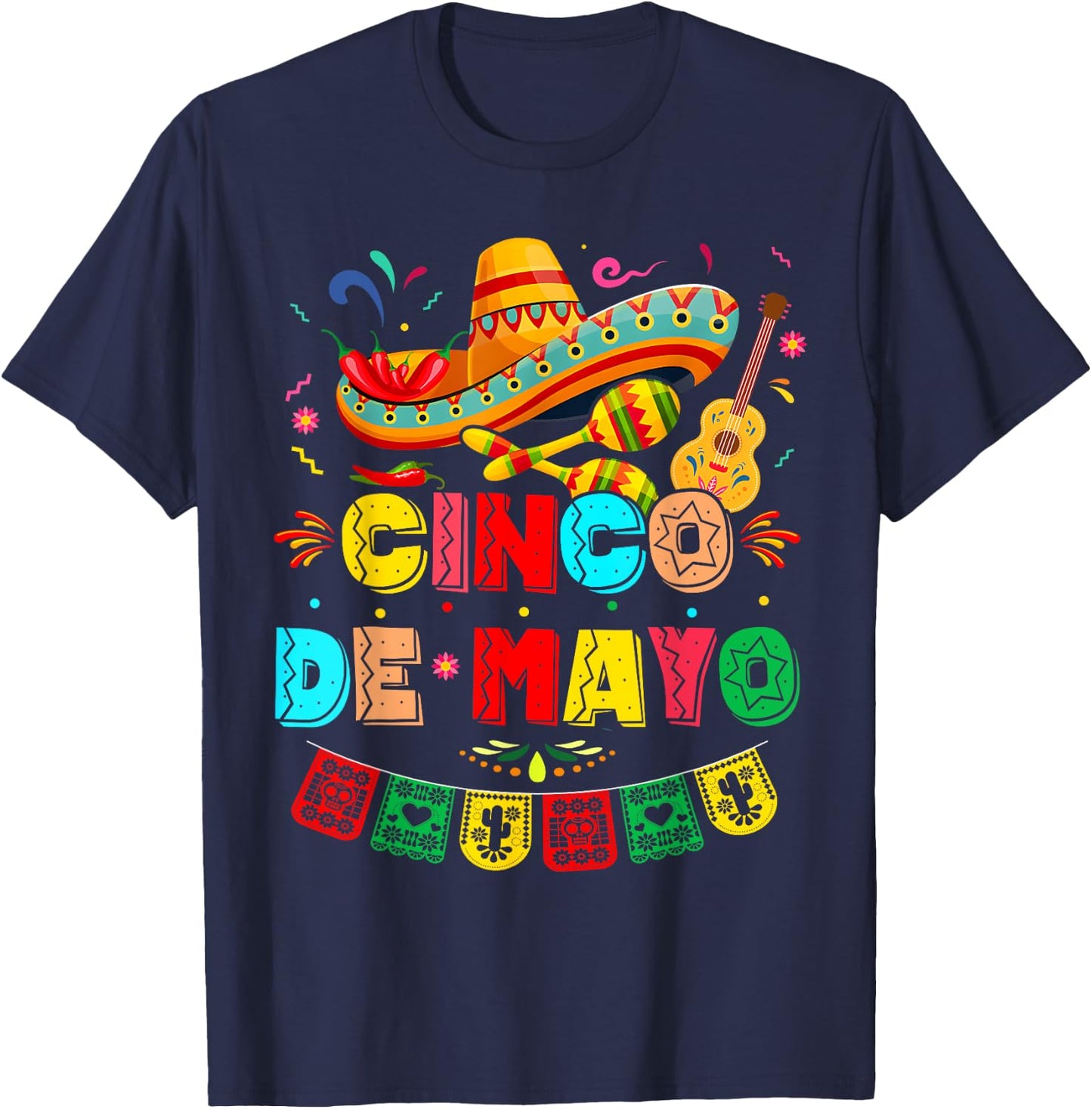 Cinco De Mayo Mexican Fiesta 5 De Mayo Kids T-Shirt - T-Shirt | Navy