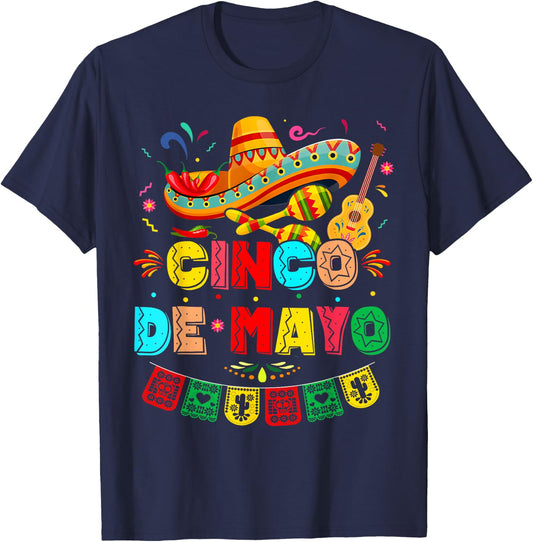 Cinco De Mayo Mexican Fiesta 5 De Mayo Kids T-Shirt - T-Shirt | Navy