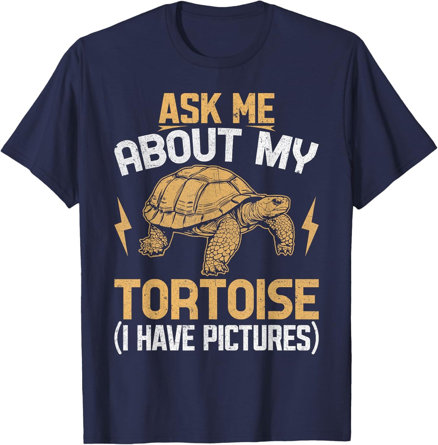 Ask Me About My Tortoise Mom Dad Reptile Owner Funny T-Shirt - T-Shirt | Navy