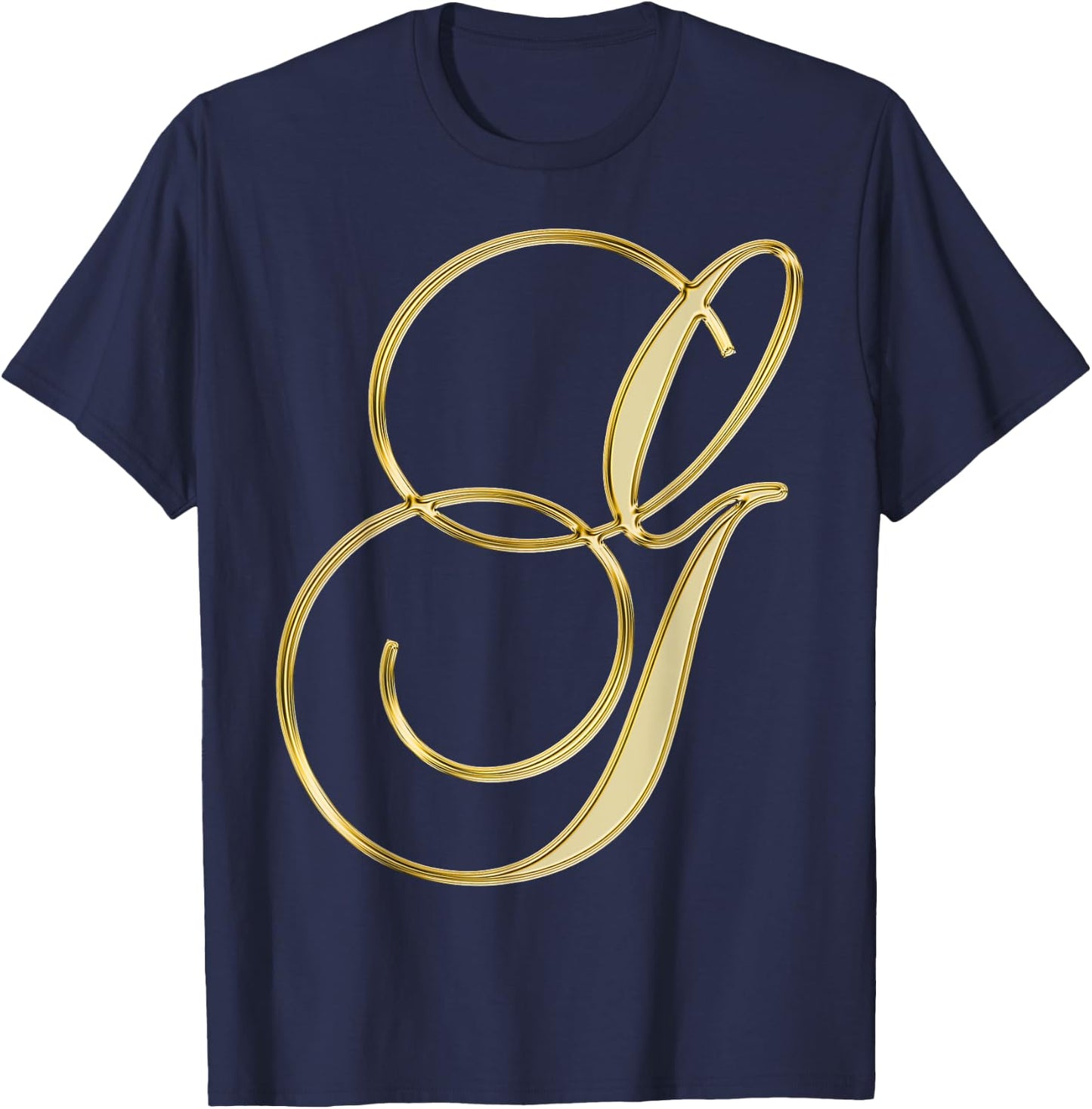 Monogram Initial Letter G T-Shirt - T-Shirt | Navy
