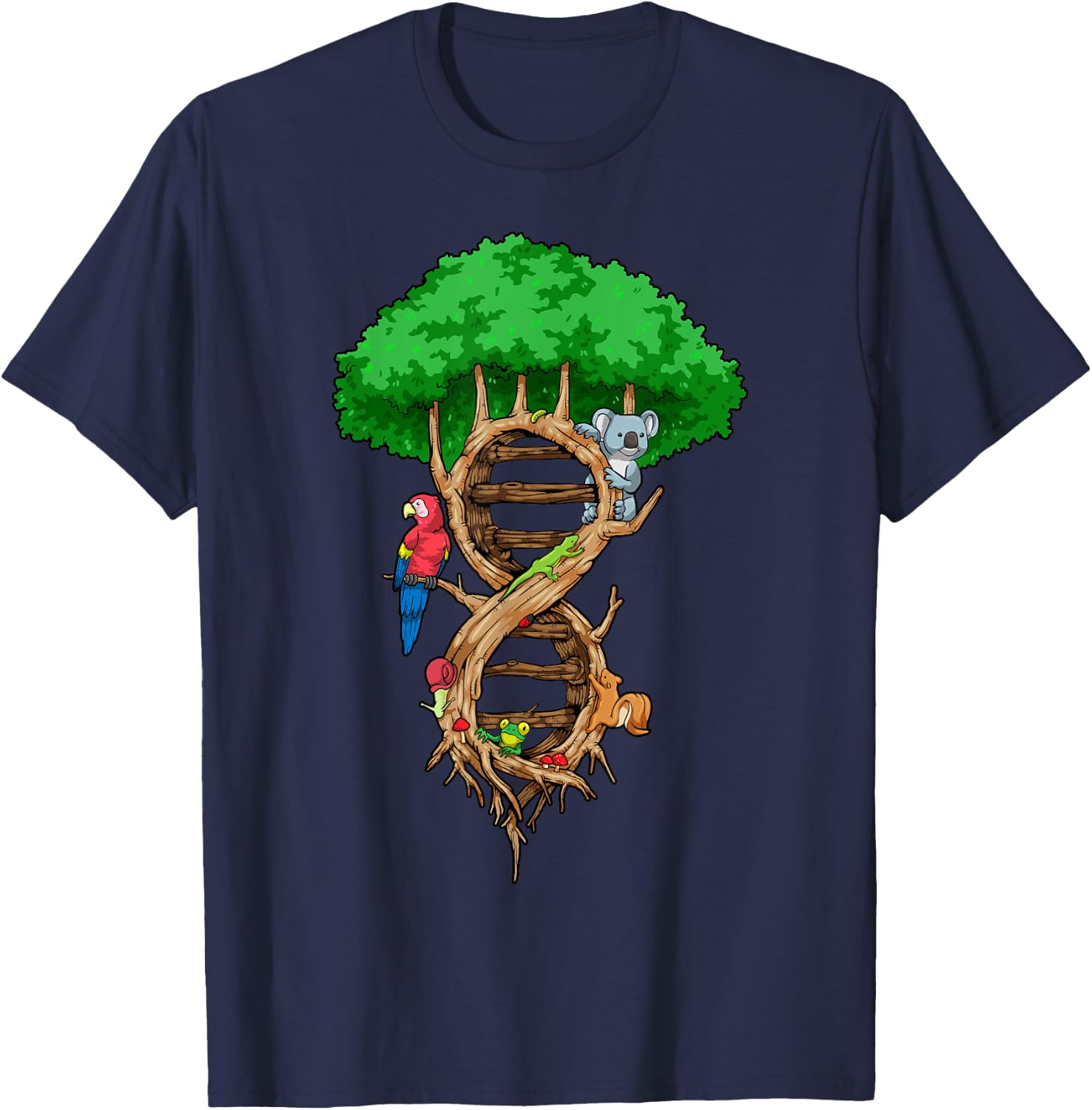 Infinite Tree of Life DNA Biology Environment Lover Genetics T-Shirt - T-Shirt | Navy