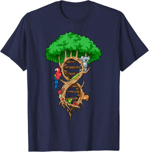 Infinite Tree of Life DNA Biology Environment Lover Genetics T-Shirt - T-Shirt | Navy