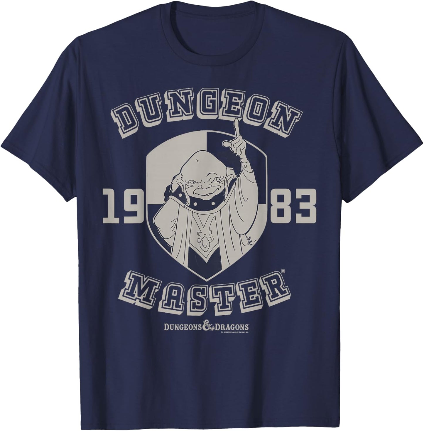 Dungeons & Dragons Dungeon Master 1983 Shield T-Shirt - T-Shirt | Navy