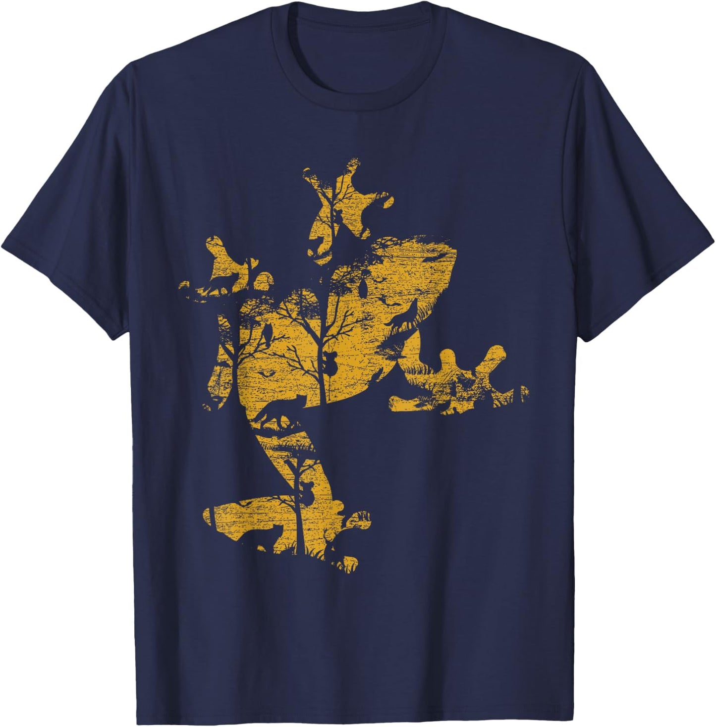 Silhouette Frog T-Shirt - T-Shirt | Navy