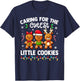 Caring For Cutest Little Cookies Pediatric Nurse Christmas T-Shirt - T-Shirt | Navy