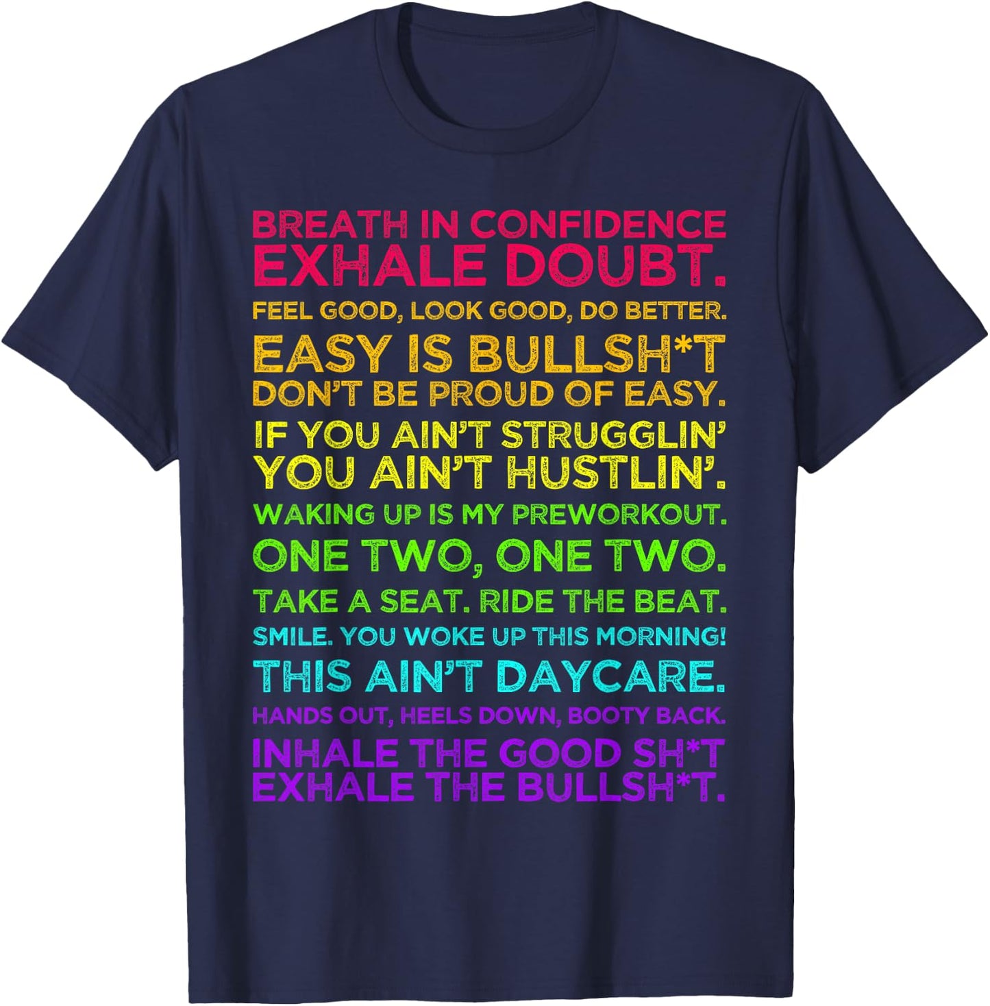Alex Toussaint Motivational Quotes T-Shirt - T-Shirt | Navy