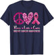 Peace Love Cure Pink Ribbon Breast Cancer Awareness T-Shirt - T-Shirt | Navy
