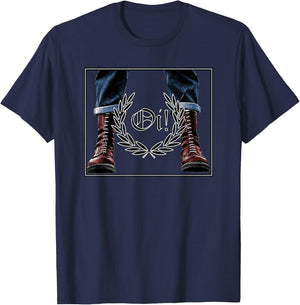 Skinhead Music Oi! Oi! Oi! T-Shirt - T-Shirt | Navy