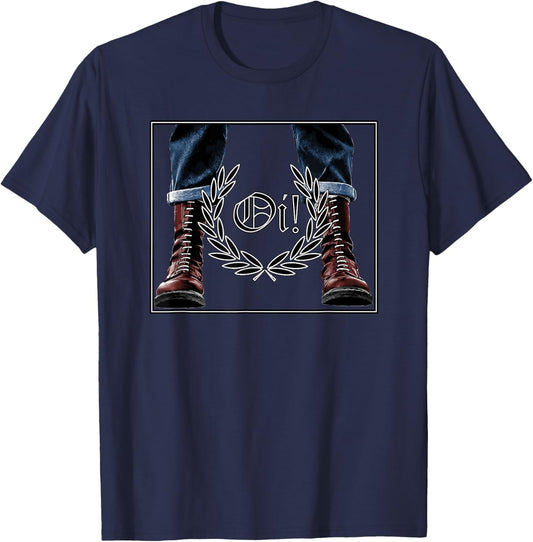 Skinhead Music Oi! Oi! Oi! T-Shirt - T-Shirt | Navy