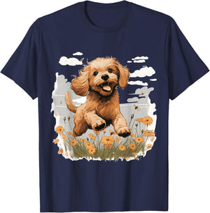Cavapoo Dog Breed Pet Cute Graphic T-Shirt - T-Shirt | Navy
