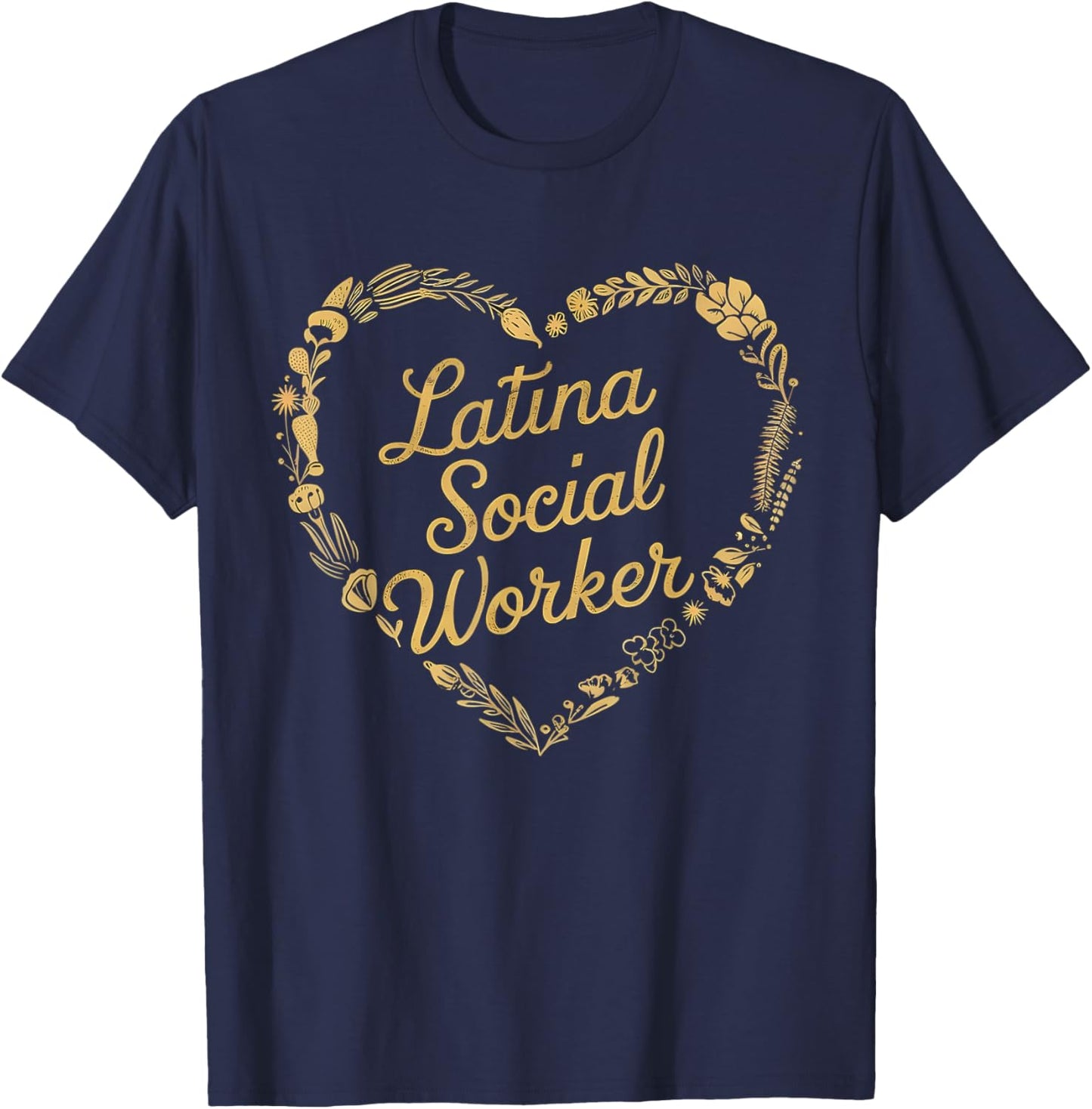 Cute Latina Social Worker Hispanic Latin American Women T-Shirt - T-Shirt | Navy