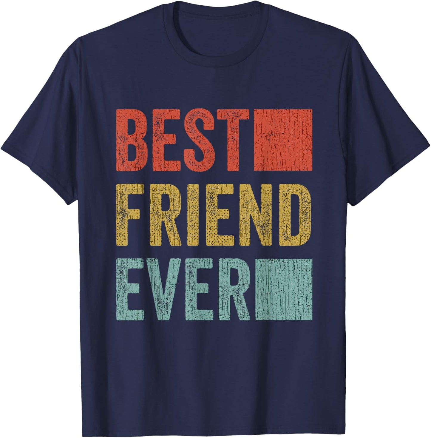 Vintage Retro Best Friends Best Friend Ever BFF Friends T-Shirt - T-Shirt | Navy