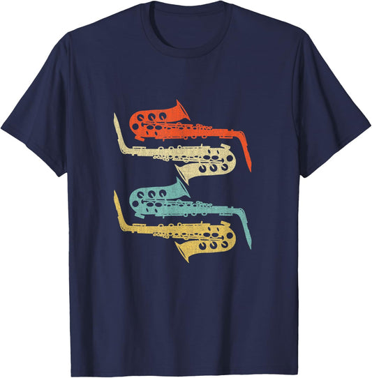 Saxophone design, Musical Instrument T-Shirt - T-Shirt | Navy