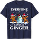 Everyone Loves A Ginger Funny Christmas Costume for Bakers T-Shirt - T-Shirt | Navy